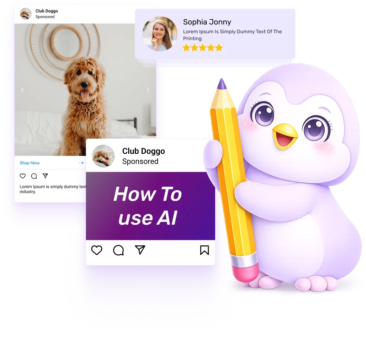 AutoPubliX AI content creation interface with social media posts and Publi AutoPubliX AI content creation interface with social media posts and Publi